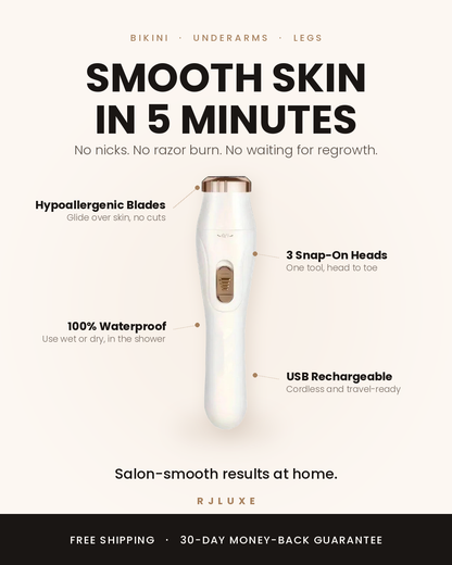 3-in-1 Hair Trimmer" -Quick & Easy Facial Trimmer — Brows, Nose, Ears & Beard in One, rechargeable